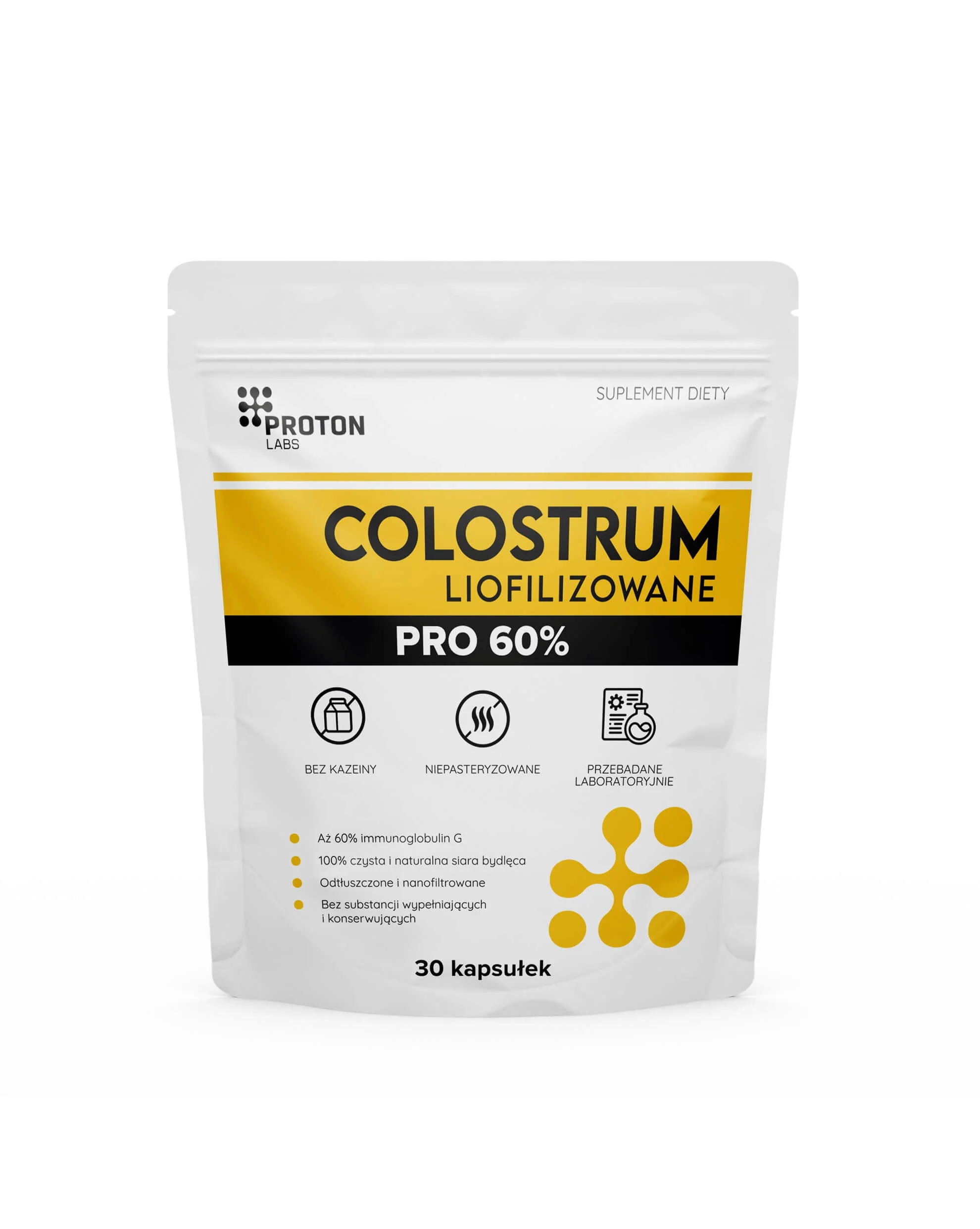 Colostrum PRO 60% IgG 1100mg liofilizowane PREMIUM - Image 2