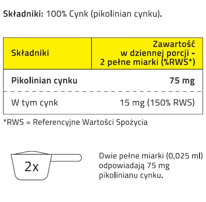 CYNK 15, czysty pikolinian cynku 15 g (200 porcji) - Image 3