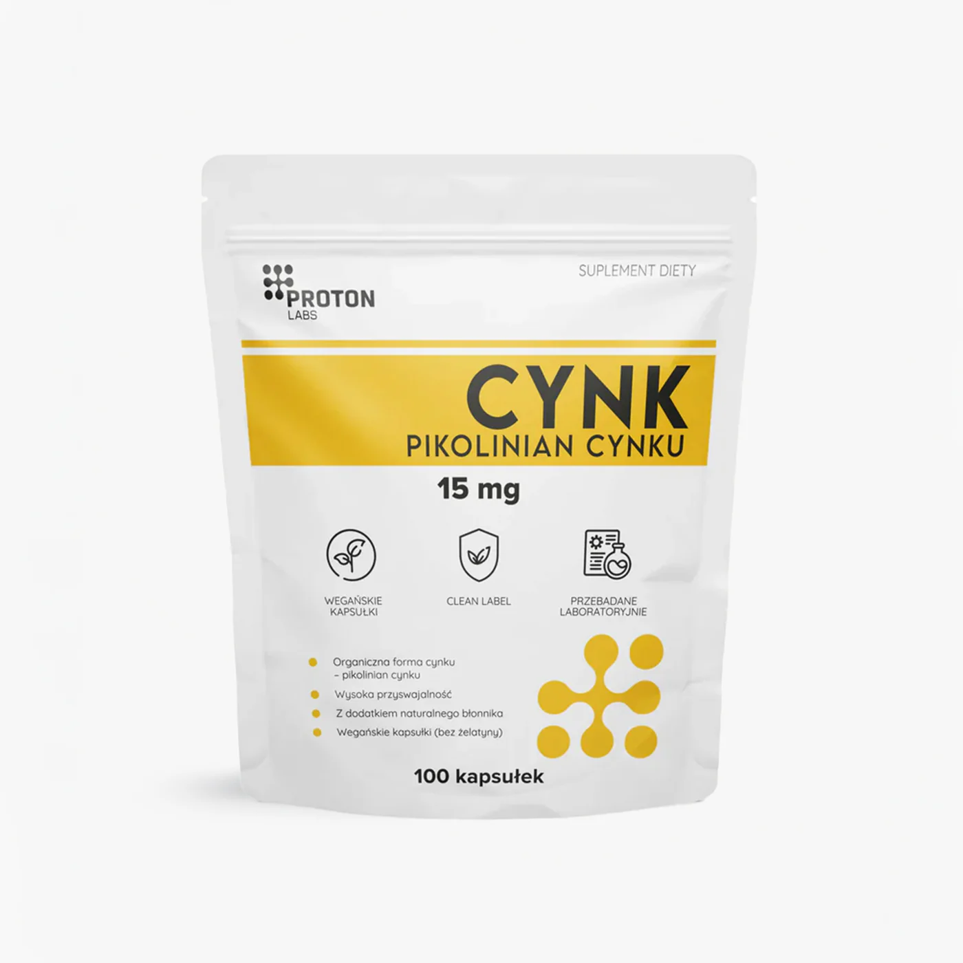 Cynk organiczny (pikolinian cynku) 15 mg - 100 kapsułek