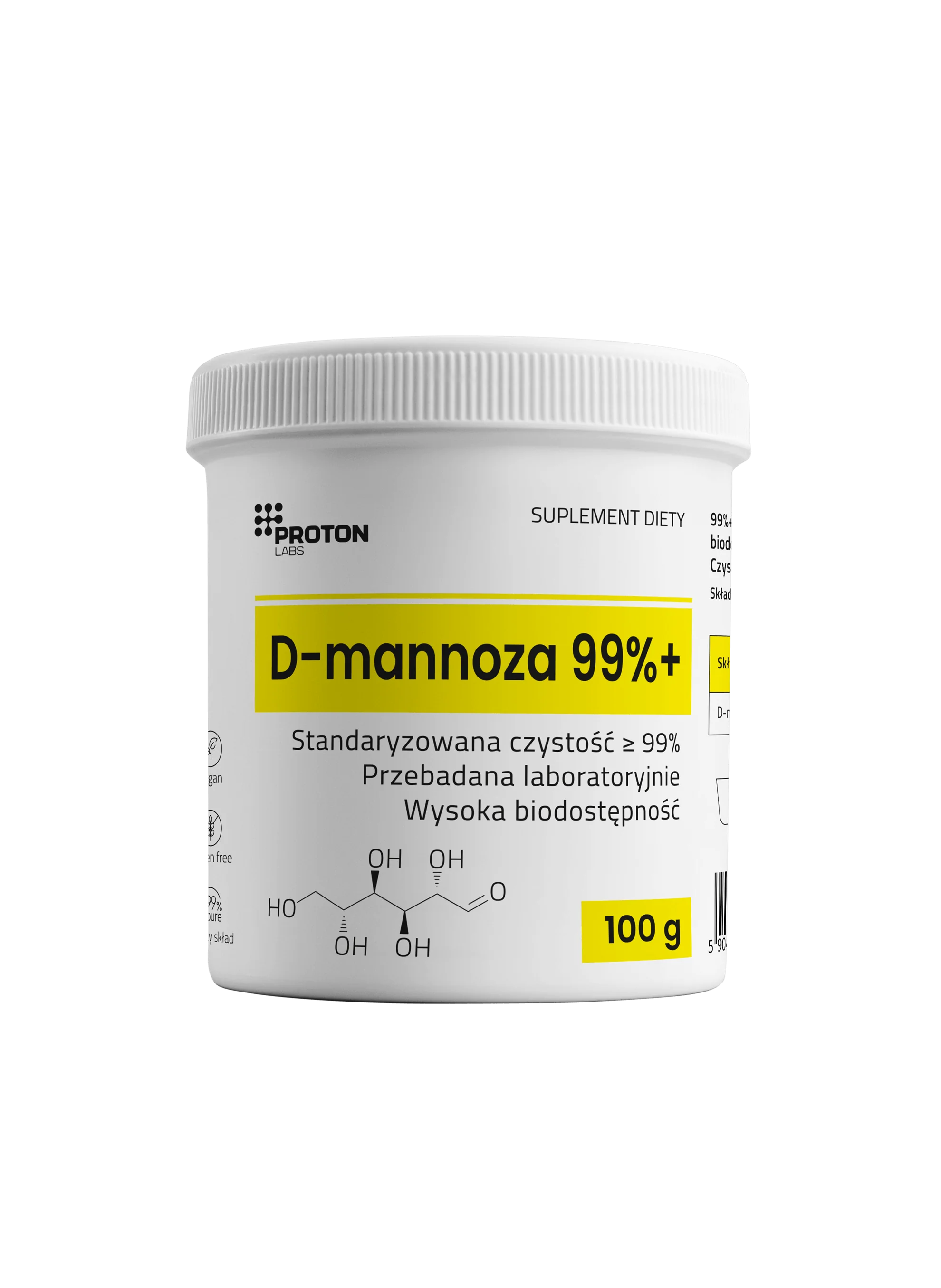 D-MANNOZA 99% Pure 100 g proszek D-mannose - Image 2