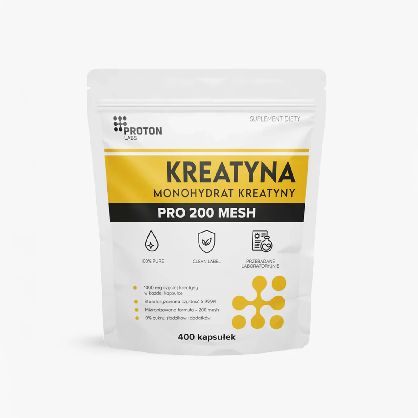 KREATYNA PRO 200 MESH 99,9% 1000 mg - 400 kapsułek