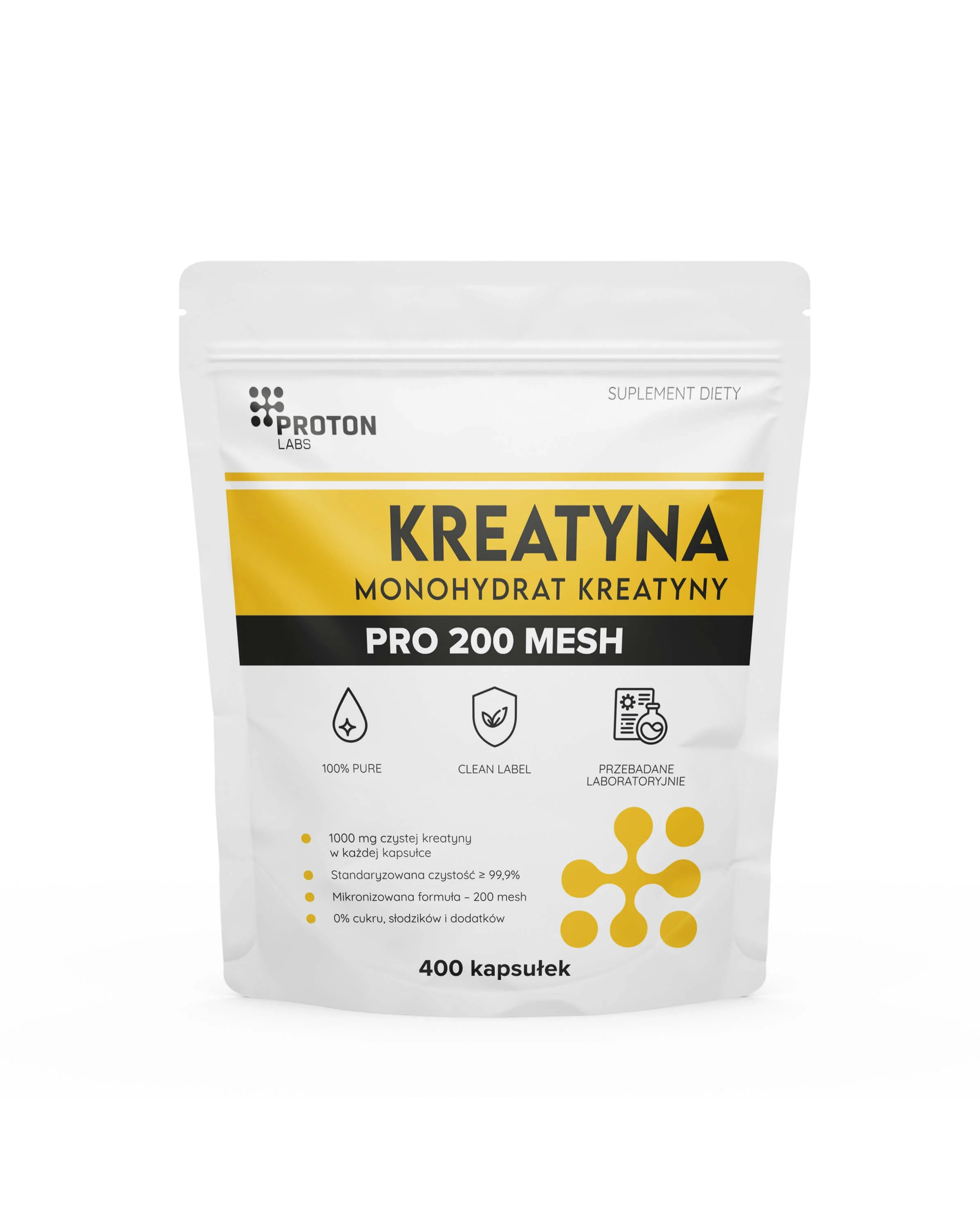 KREATYNA PRO 200 MESH 99,9% 1000 mg - 400 kapsułek - Image 2