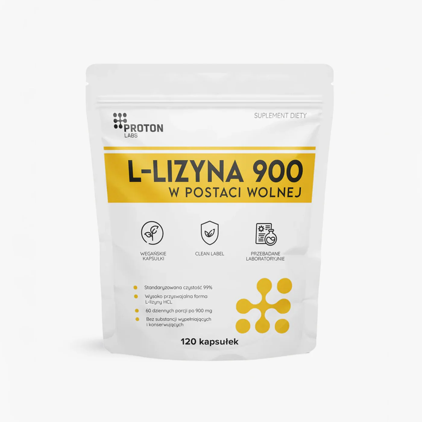 L-lizyna 900 mg CZYSTA 99% 120 kapsułek