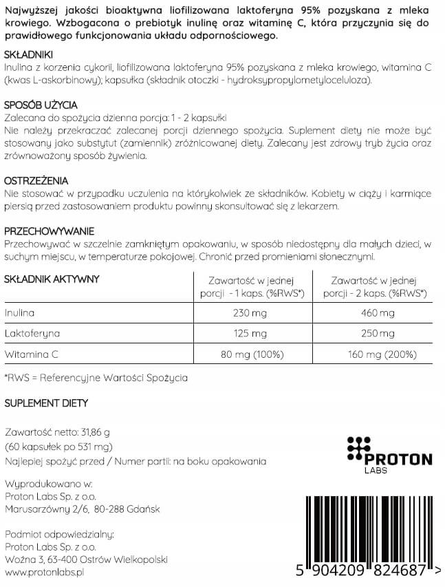 Laktoferyna LFD 95% 250mg (nie LFS!) + wit C - Image 4