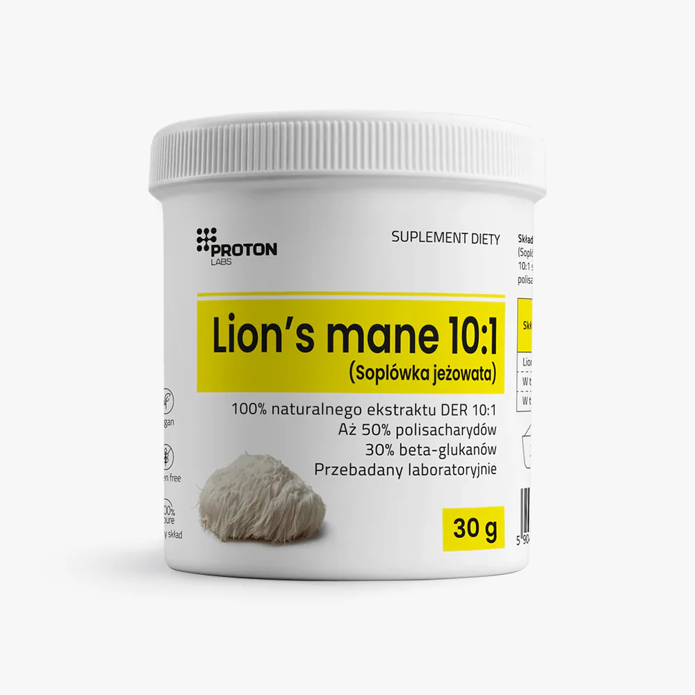 Lion's mane DER 10:1 Proszek Soplówka jeżowata (50% polisacharydów i 30% beta-glukanów!)