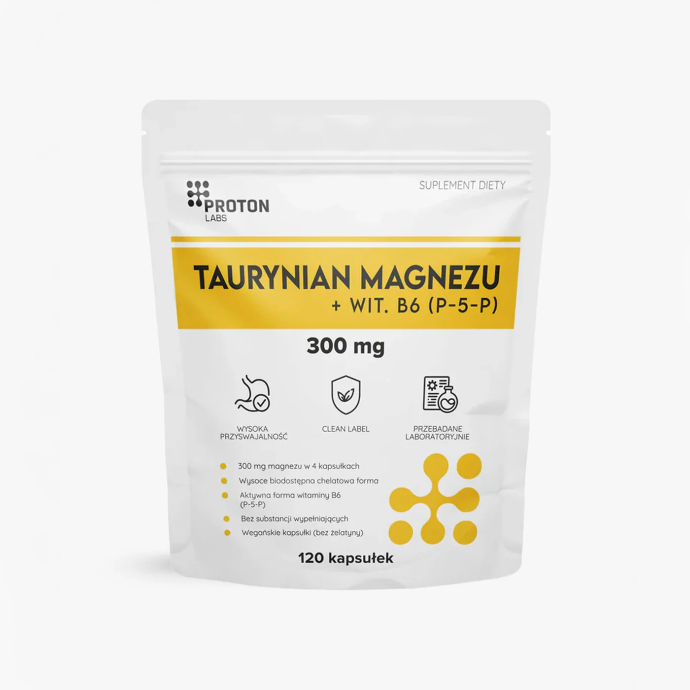 Magnez (taurynian magnezu) + wit. B6 (P5P) 120 kapsułek