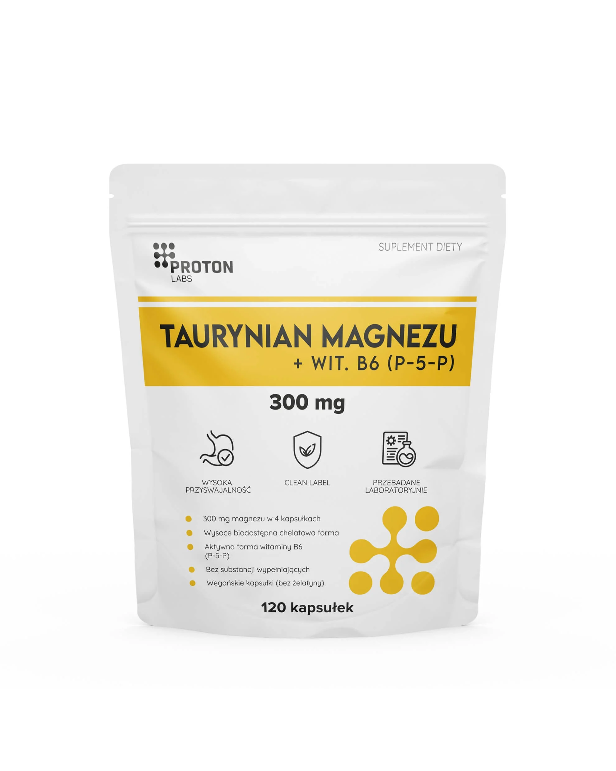 Magnez (taurynian magnezu) + wit. B6 (P5P) 120 kapsułek - Image 2