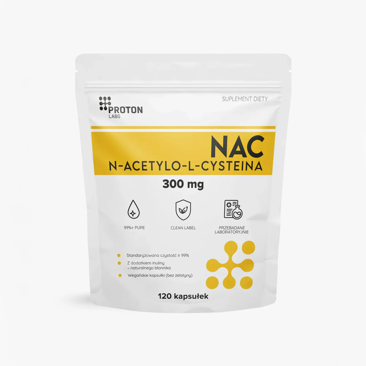 NAC 99,52% czysta N-ACETYLO L-CYSTEINA 300 mg 120 kapsułek