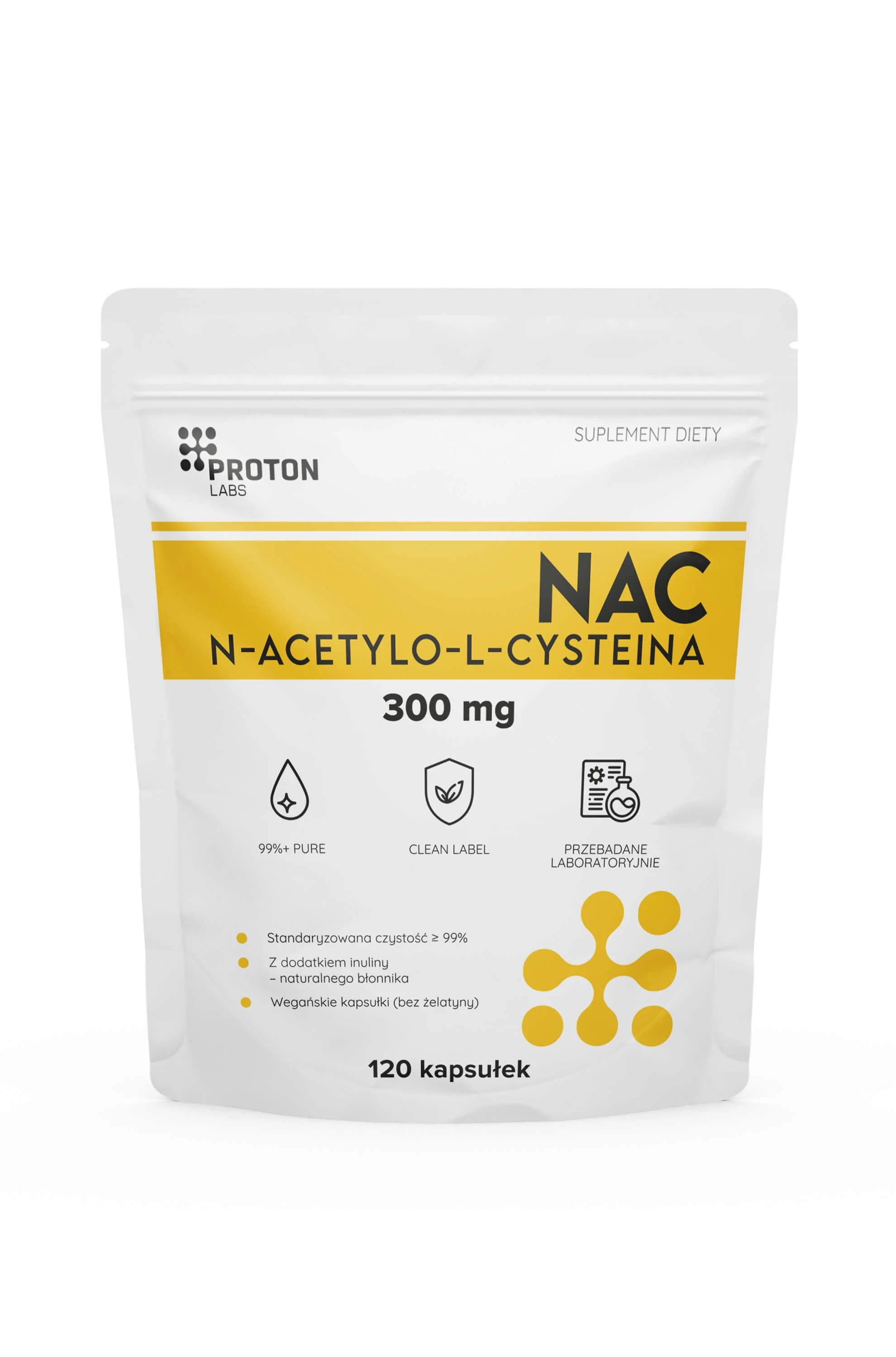 NAC 99,52% czysta N-ACETYLO L-CYSTEINA 300 mg 120 kapsułek - Image 2